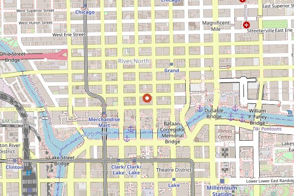 Map showing Ramen-san in Chicago