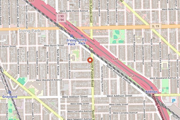 Map showing Smoque BBQ in Chicago