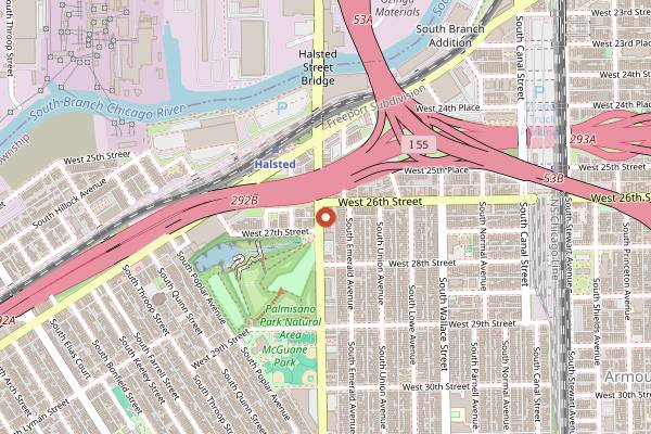 Map showing Taipei Cafe in Chicago