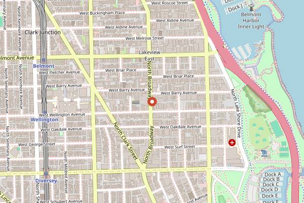 Map showing Flub A Dub Chub's in Chicago