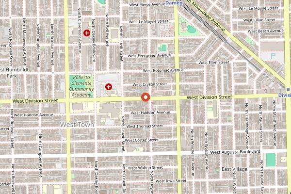 Map showing Le Midi Wine in Chicago
