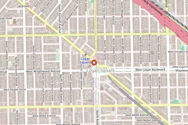 Map showing Webster's Wine Bar in Chicago