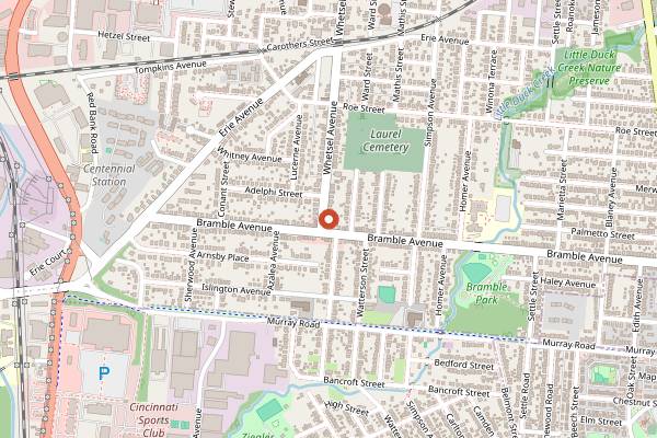 Map showing Mom 'n 'em Madisonville in Cincinnati