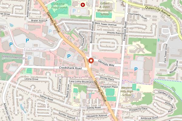 Map showing LaRosa's Pizzeria Boudinot in Cincinnati