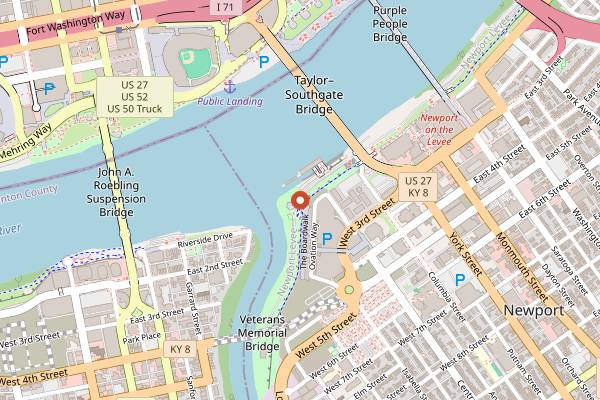 Map showing Glier's Goettafest in Cincinnati