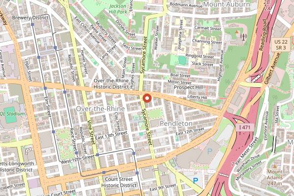Map showing Nicola's Ristorante in Cincinnati