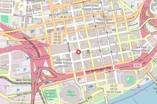Map showing Salazar in Cincinnati