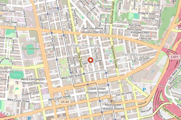 Map showing Wildweed in Cincinnati