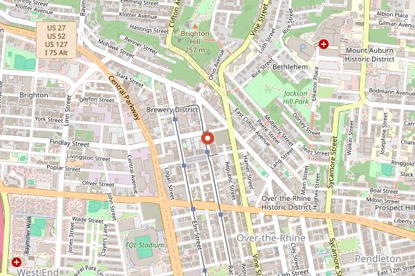 Map showing Pho Lang Thang in Cincinnati