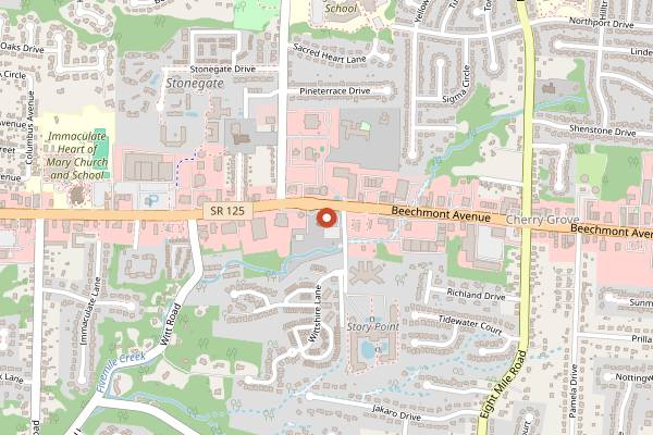 Map showing Anderson Farmers Market in Cincinnati
