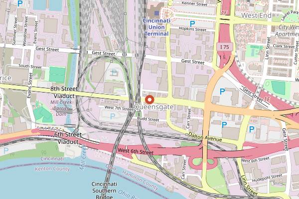 Map showing Crow's Nest in Cincinnati
