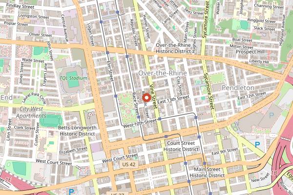 Map showing Ghost Baby in Cincinnati