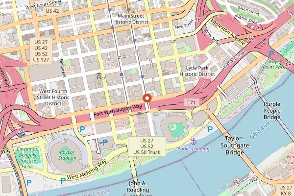 Map showing The Chase in Cincinnati