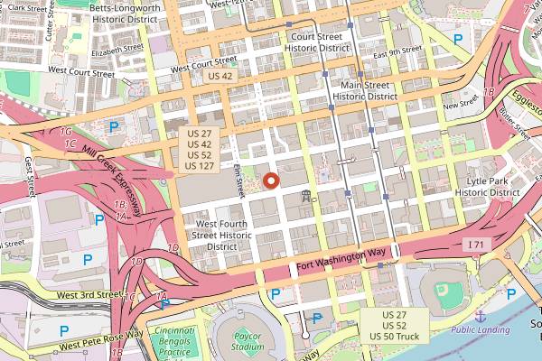 Map showing Maplewood Kitchen and Bar in Cincinnati
