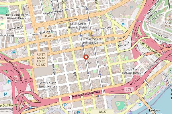 Map showing Nada in Cincinnati