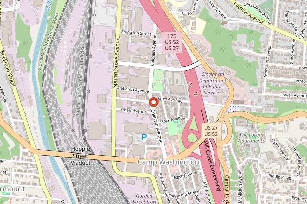 Map showing Mom 'n 'em Coffee and Wine in Cincinnati