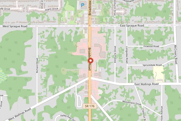 Map showing Michael Angelo's Bakery in Cleveland