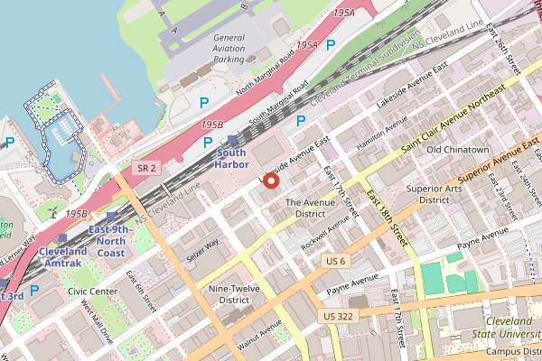 Map showing Noble Beast Brewing Co. in Cleveland