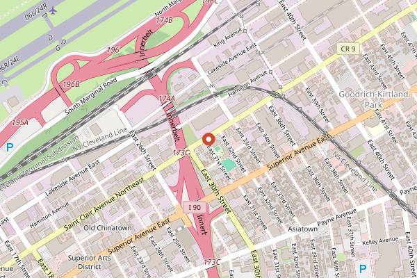 Map showing Slyman's Restaurant in Cleveland