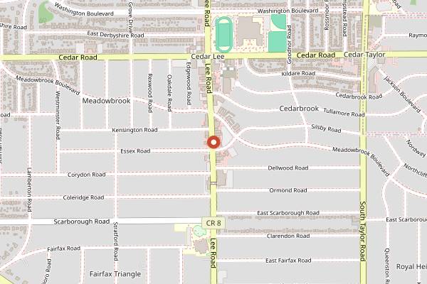 Map showing Phoenix Coffee Lee Road in Cleveland