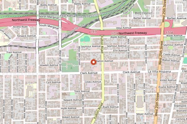Map showing Rising Star Coffee Roasters in Cleveland