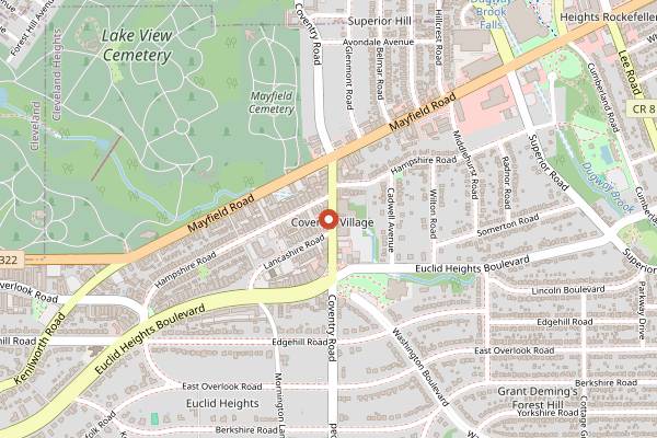 Map showing Tommy's Restaurant in Cleveland