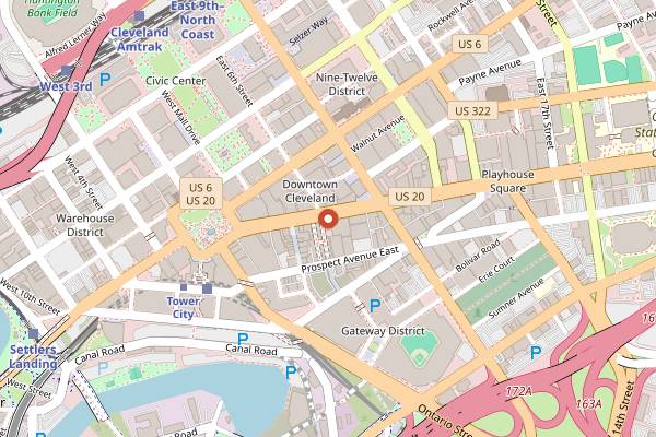 Map showing Marble Room Steaks and Raw Bar in Cleveland