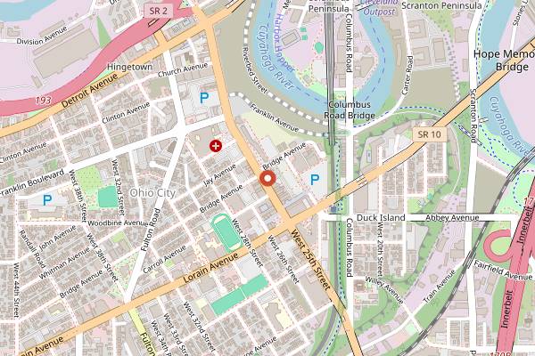 Map showing Mitchell's Homemade Ice Cream in Cleveland