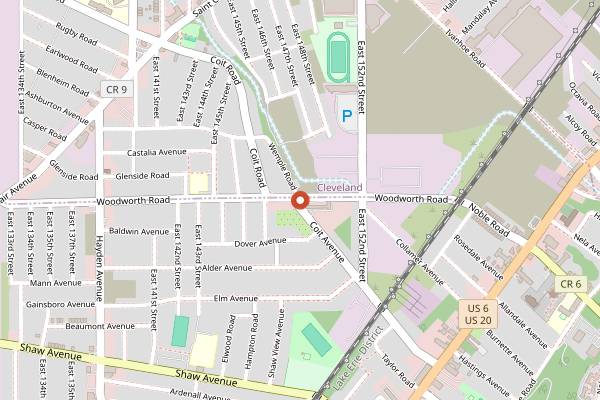 Map showing Coit Road Farmers' Market in Cleveland