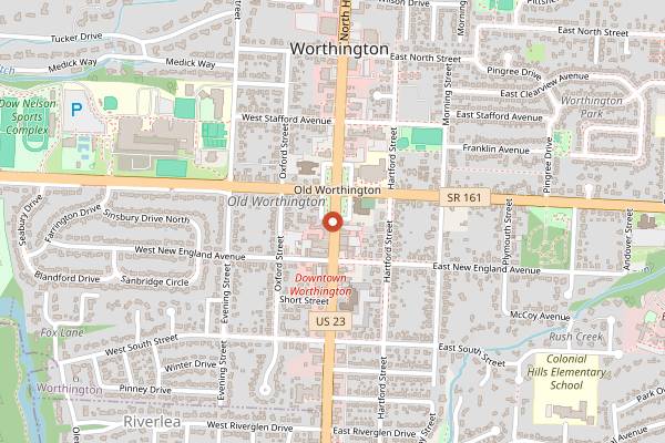 Map showing Kittie's Cakes Worthington in Columbus