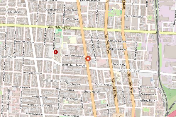 Map showing Bodega in Columbus