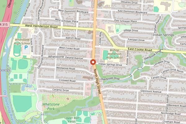 Map showing Fox in the Snow Clintonville in Columbus