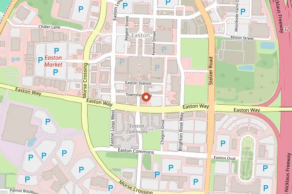 Map showing Northstar Cafe Easton in Columbus