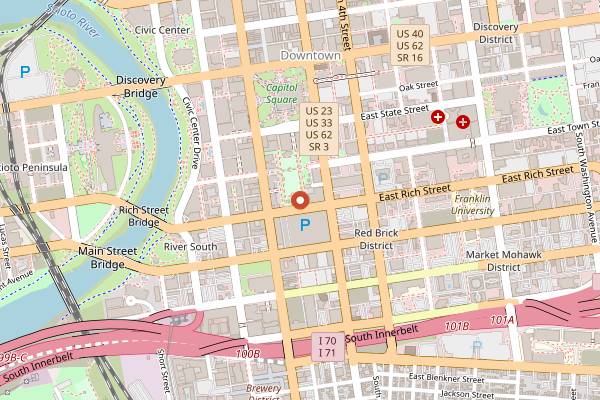 Map showing Festival Latino in Columbus