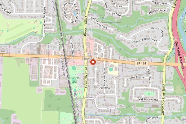 Map showing Cameron's American Bistro in Columbus