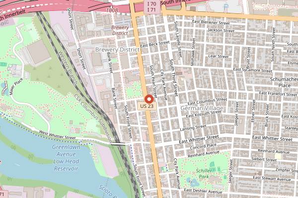 Map showing Law Bird Late Weekend in Columbus