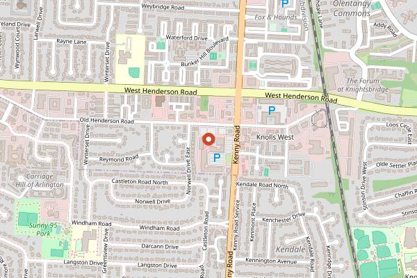 Map showing Tensuke Market in Columbus