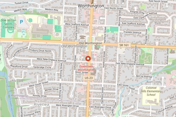 Map showing Joya's Cafe in Columbus