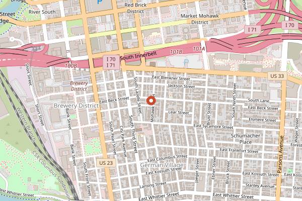 Map showing Lindey's in Columbus