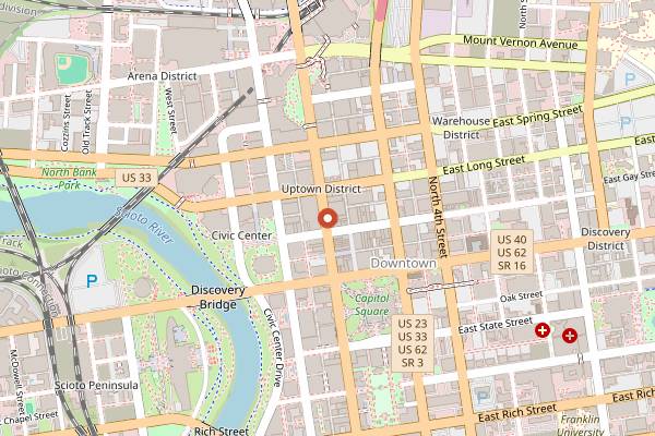 Map showing Speck Italian Eatery Wine Bar in Columbus