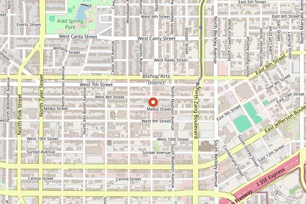 Map showing Emporium Pies in Dallas