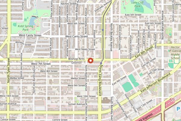 Map showing Neighborhood Cellar in Dallas