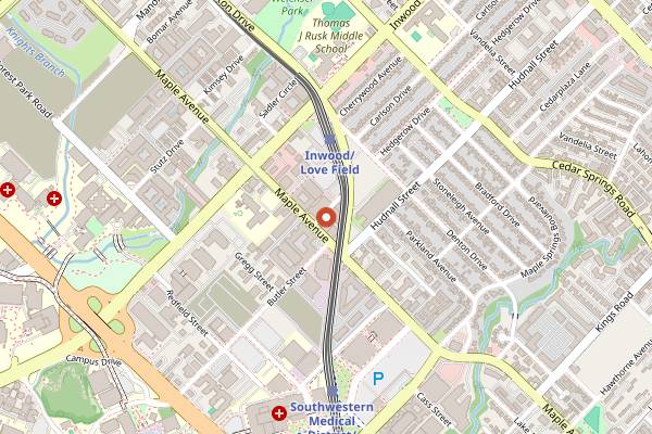 Map showing Celestial Beerworks in Dallas