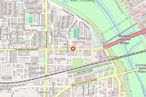 Map showing Four Corners Brewing Co. in Dallas