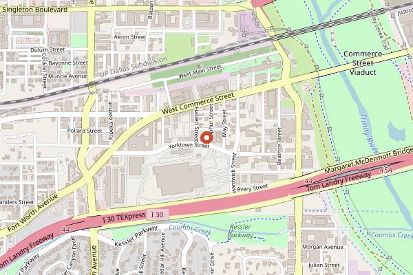 Map showing Manhattan Project Beer Co. in Dallas