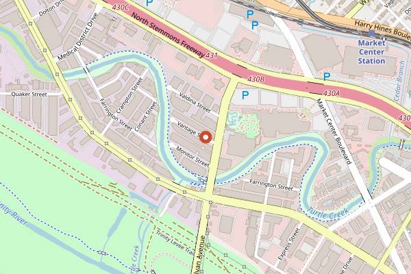 Map showing Pegasus City Brewery in Dallas