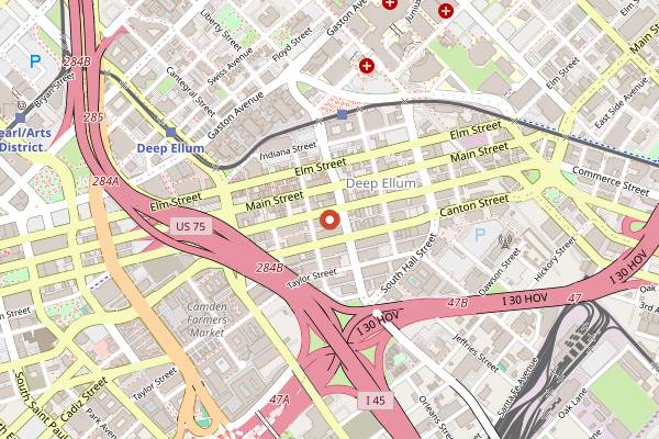 Map showing Westlake Brewing Company in Dallas