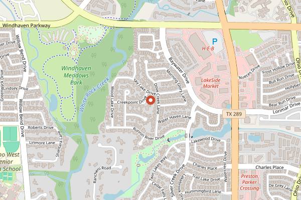 Map showing Wava Halal Grill in Dallas