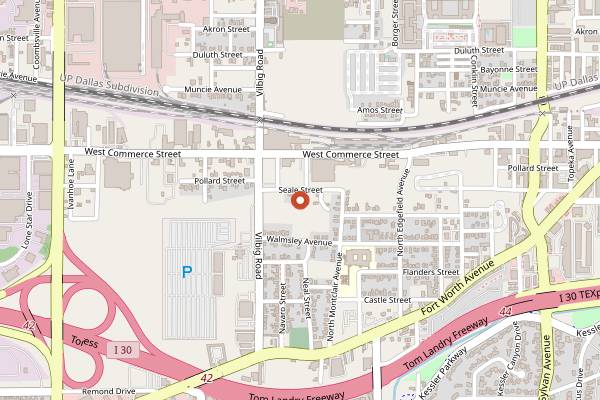 Map showing Good Boy Cafe in Dallas