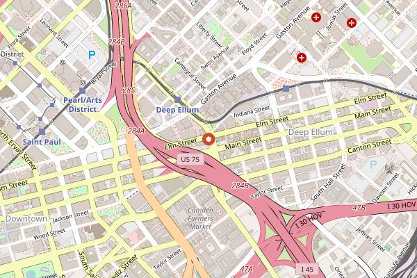 Map showing Velvet Taco in Dallas